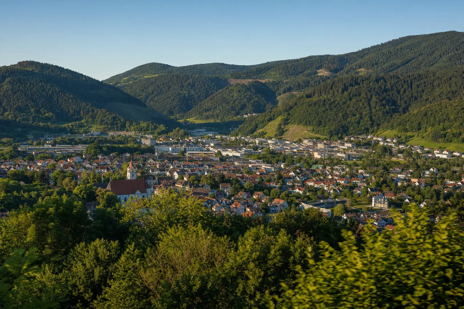 Gaggenau im Murgtal am Rand des Nordschwarzwalds
