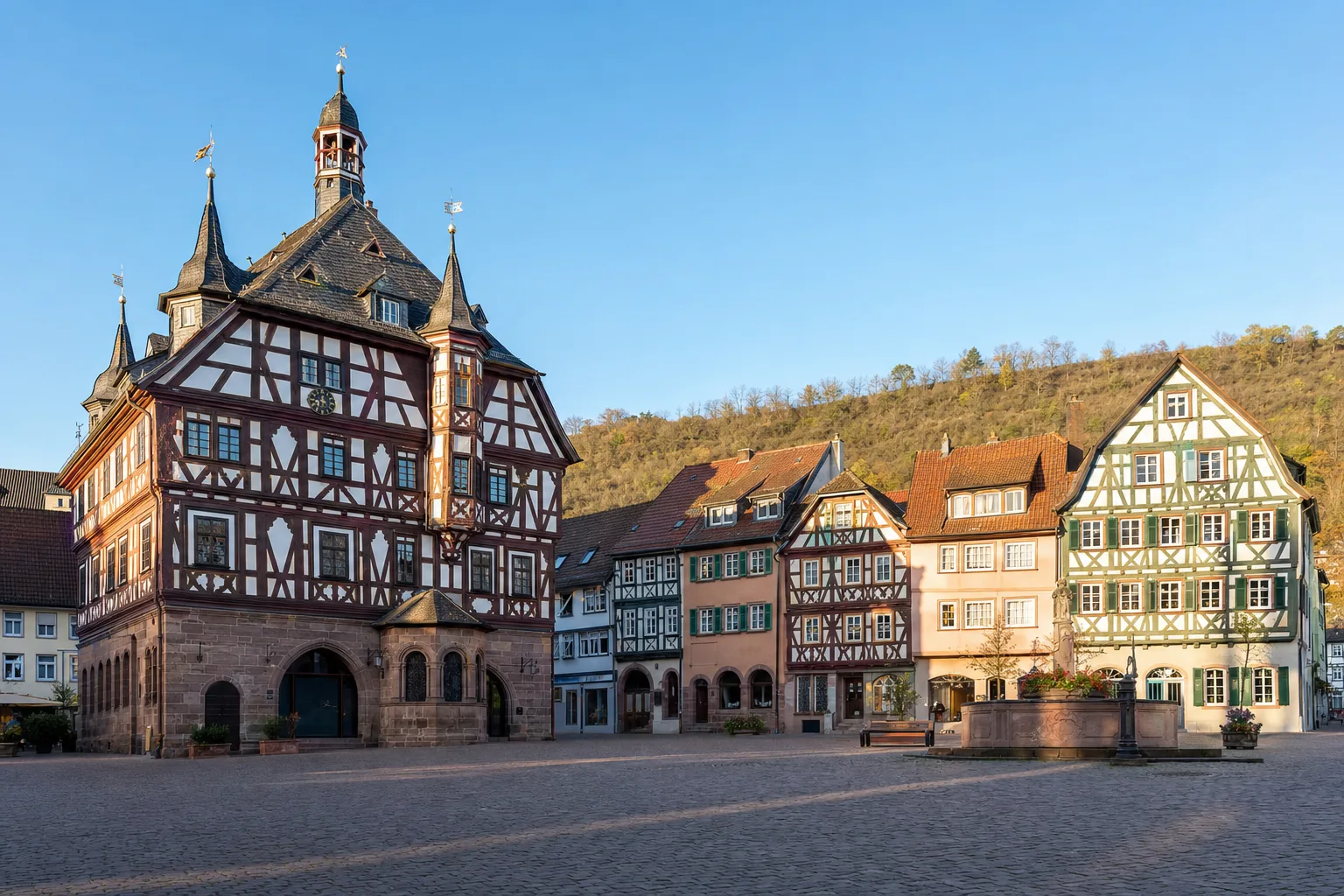 Fachwerk-Altstadt Mosbach mit dem Palmschen Haus