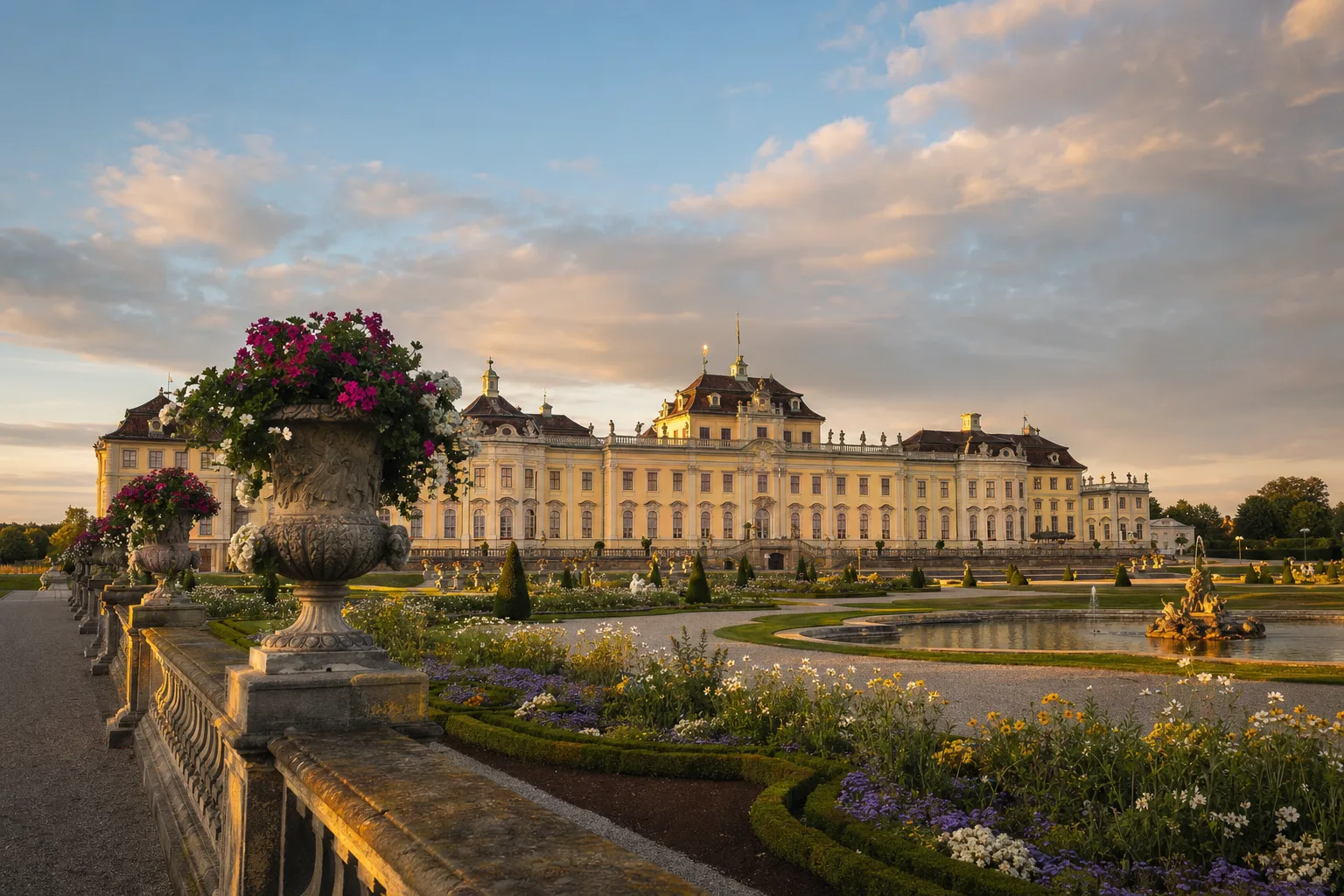 Barockschloss Ludwigsburg mit Gärten