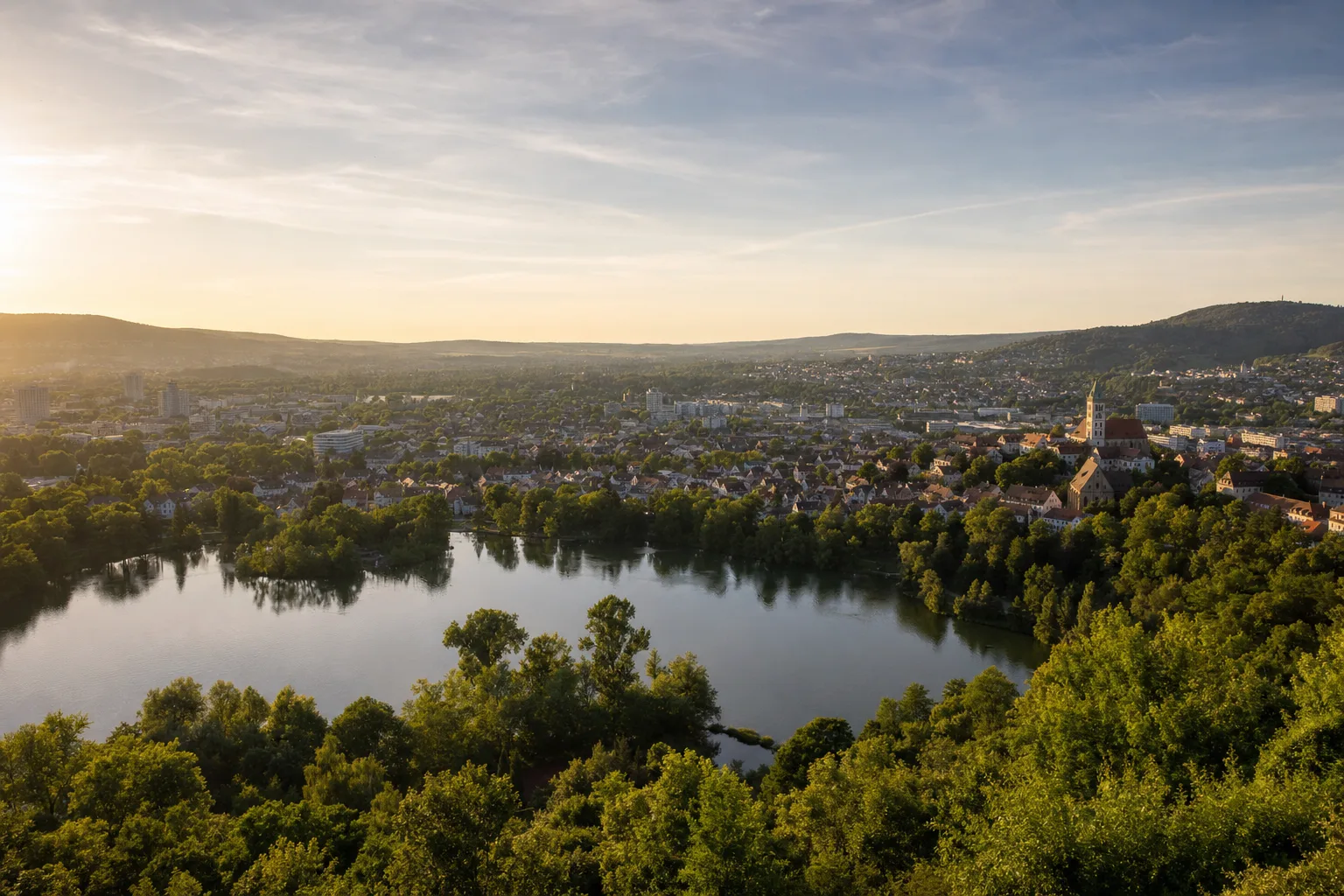 Böblingen mit dem Oberen See