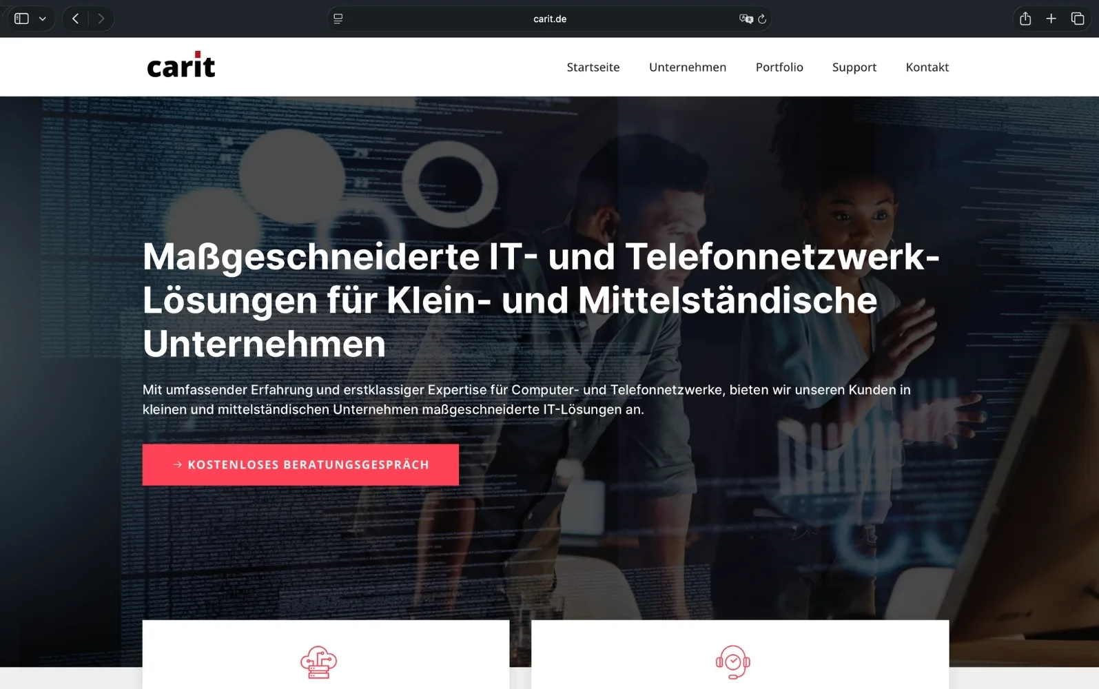 Carit GmbH Website-Referenz