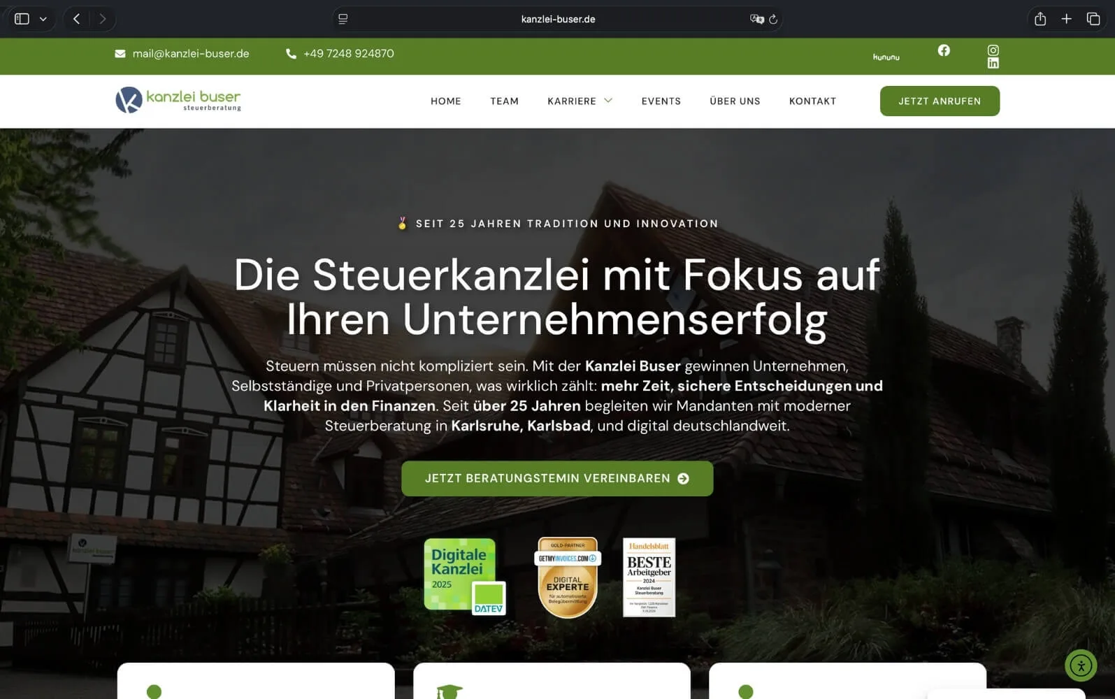 Kanzlei Buser Website