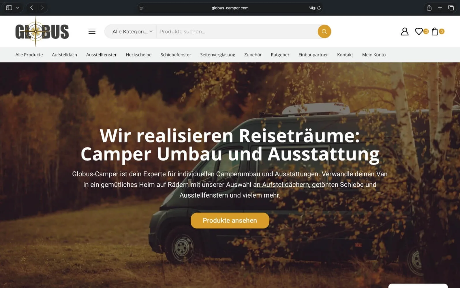 Globus Camper Website