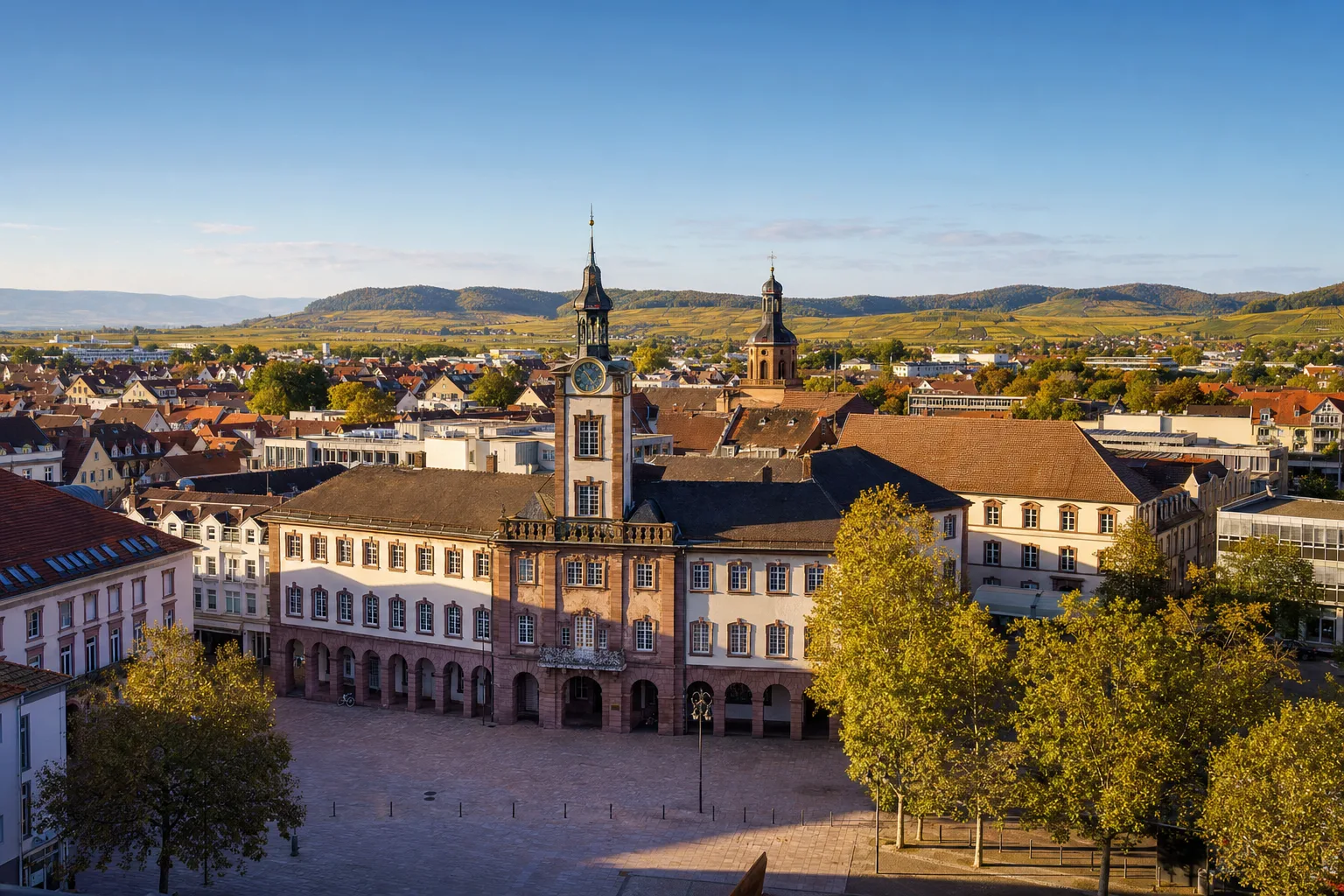 Rathausplatz von Landau in der Pfalz