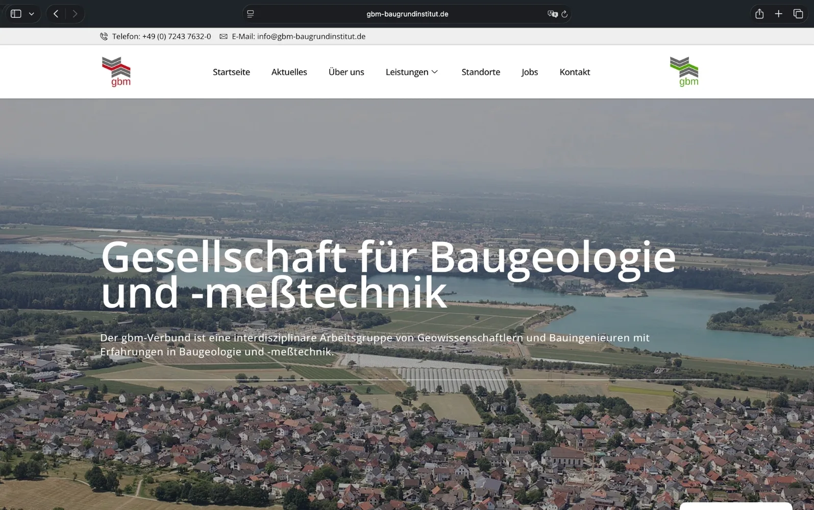 gbm Baugrundinstitut Website-Referenz