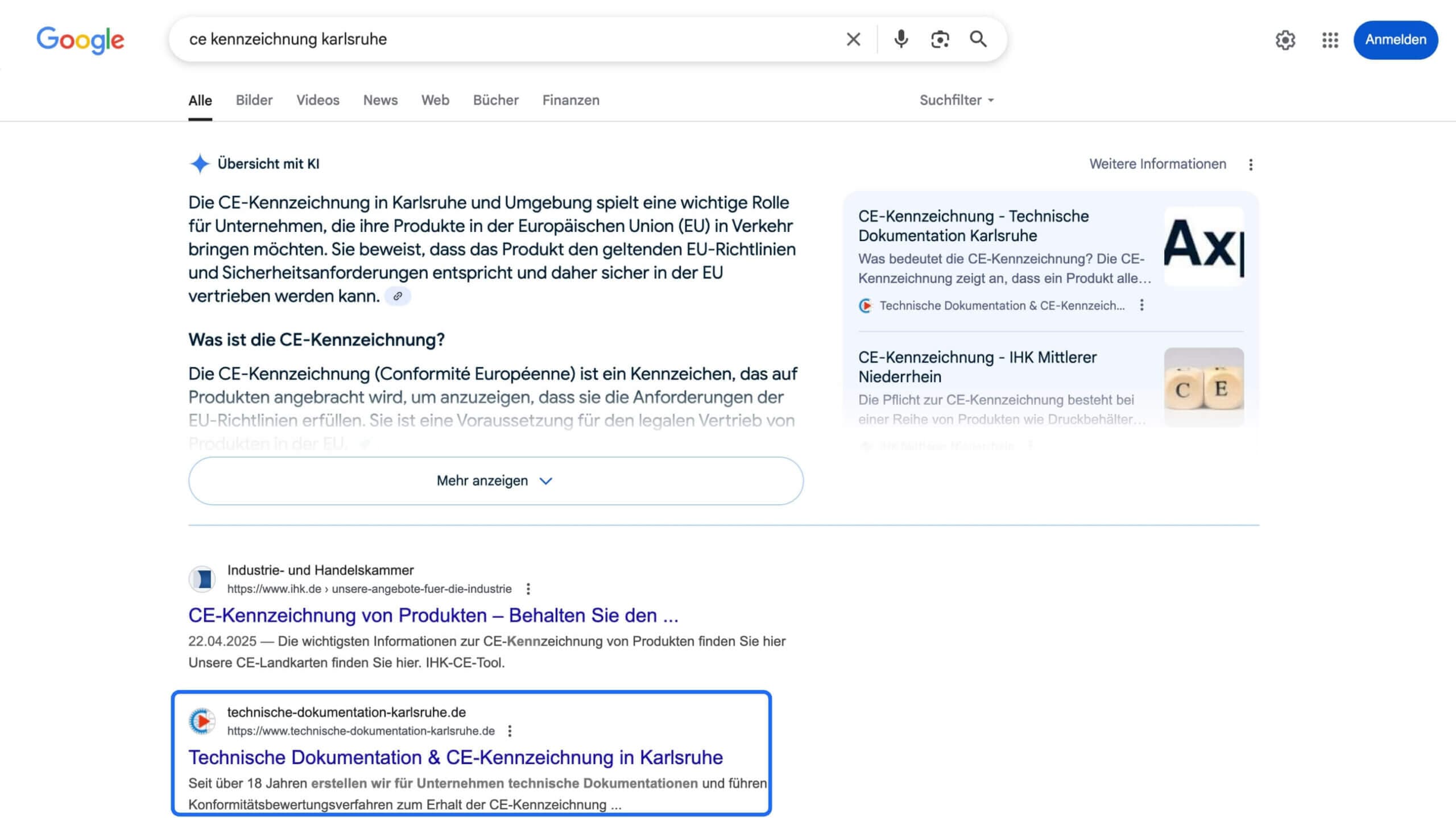 Platz 2 für CE Kennzeichnung Karlsruhe