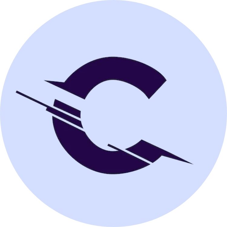 Consilio & Partner Logo: stilisiertes C-Symbol in Dunkelviolett auf hellblauem Kreis-Hintergrund.